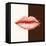 Beautiful Woman Pink Lips Formed by Abstract Blots. it Can Be Used on Any Background Color.-artant-Framed Stretched Canvas