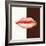 Beautiful Woman Pink Lips Formed by Abstract Blots. it Can Be Used on Any Background Color.-artant-Framed Art Print