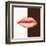 Beautiful Woman Pink Lips Formed by Abstract Blots. it Can Be Used on Any Background Color.-artant-Framed Art Print