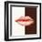 Beautiful Woman Pink Lips Formed by Abstract Blots. it Can Be Used on Any Background Color.-artant-Framed Art Print