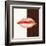 Beautiful Woman Pink Lips Formed by Abstract Blots. it Can Be Used on Any Background Color.-artant-Framed Art Print