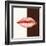 Beautiful Woman Pink Lips Formed by Abstract Blots. it Can Be Used on Any Background Color.-artant-Framed Art Print