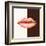 Beautiful Woman Pink Lips Formed by Abstract Blots. it Can Be Used on Any Background Color.-artant-Framed Art Print