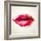 Beautiful Woman's Lips Formed By Abstract Blots-artant-Framed Premium Giclee Print