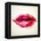 Beautiful Woman's Lips Formed By Abstract Blots-artant-Framed Stretched Canvas