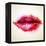 Beautiful Woman's Lips Formed By Abstract Blots-artant-Framed Stretched Canvas