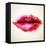 Beautiful Woman's Lips Formed By Abstract Blots-artant-Framed Stretched Canvas