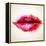 Beautiful Woman's Lips Formed By Abstract Blots-artant-Framed Stretched Canvas