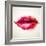 Beautiful Woman's Lips Formed By Abstract Blots-artant-Framed Art Print