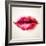 Beautiful Woman's Lips Formed By Abstract Blots-artant-Framed Art Print