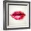 Beautiful Woman's Lips Formed By Abstract Blots-artant-Framed Art Print