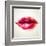 Beautiful Woman's Lips Formed By Abstract Blots-artant-Framed Art Print