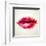 Beautiful Woman's Lips Formed By Abstract Blots-artant-Framed Art Print