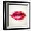 Beautiful Woman's Lips Formed By Abstract Blots-artant-Framed Art Print