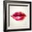 Beautiful Woman's Lips Formed By Abstract Blots-artant-Framed Art Print