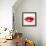 Beautiful Woman's Lips Formed By Abstract Blots-artant-Framed Stretched Canvas displayed on a wall