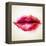 Beautiful Woman's Lips Formed By Abstract Blots-artant-Framed Stretched Canvas