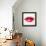 Beautiful Woman's Lips Formed By Abstract Blots-artant-Framed Stretched Canvas displayed on a wall