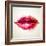 Beautiful Woman's Lips Formed By Abstract Blots-artant-Framed Premium Giclee Print