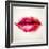 Beautiful Woman's Lips Formed By Abstract Blots-artant-Framed Premium Giclee Print