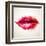 Beautiful Woman's Lips Formed By Abstract Blots-artant-Framed Art Print