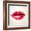 Beautiful Woman's Lips Formed By Abstract Blots-artant-Framed Art Print