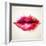 Beautiful Woman's Lips Formed By Abstract Blots-artant-Framed Art Print