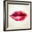 Beautiful Woman's Lips Formed By Abstract Blots-artant-Framed Art Print