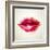 Beautiful Woman's Lips Formed By Abstract Blots-artant-Framed Art Print