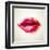 Beautiful Woman's Lips Formed By Abstract Blots-artant-Framed Art Print