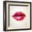 Beautiful Woman's Lips Formed By Abstract Blots-artant-Framed Art Print