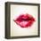 Beautiful Woman's Lips Formed By Abstract Blots-artant-Framed Stretched Canvas