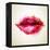 Beautiful Woman's Lips Formed By Abstract Blots-artant-Framed Stretched Canvas