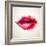 Beautiful Woman's Lips Formed By Abstract Blots-artant-Framed Art Print