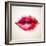 Beautiful Woman's Lips Formed By Abstract Blots-artant-Framed Art Print