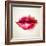 Beautiful Woman's Lips Formed By Abstract Blots-artant-Framed Art Print