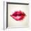 Beautiful Woman's Lips Formed By Abstract Blots-artant-Framed Art Print