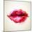 Beautiful Woman's Lips Formed By Abstract Blots-artant-Mounted Art Print