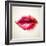 Beautiful Woman's Lips Formed By Abstract Blots-artant-Framed Art Print