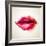 Beautiful Woman's Lips Formed By Abstract Blots-artant-Framed Premium Giclee Print