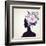 Beautiful Women with Abstract Flower Hair-artant-Framed Art Print