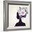 Beautiful Women with Abstract Flower Hair-artant-Framed Art Print