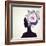 Beautiful Women with Abstract Flower Hair-artant-Framed Art Print