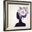 Beautiful Women with Abstract Flower Hair-artant-Framed Art Print