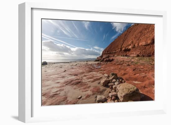 Beautiful Yet Dramatic Cliff at Jurassic Coast in England Heritage Site, Devon,Uk-Marcin Jucha-Framed Photographic Print