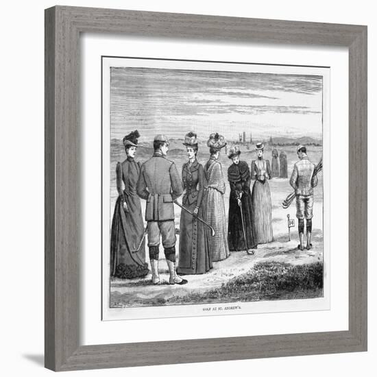 Beautifully Attired Ladies Enjoy a Game at St. Andrews Scotland-null-Framed Photographic Print