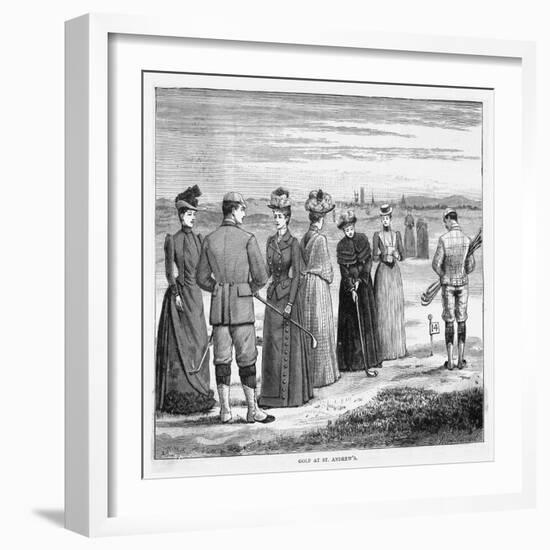 Beautifully Attired Ladies Enjoy a Game at St. Andrews Scotland-null-Framed Photographic Print