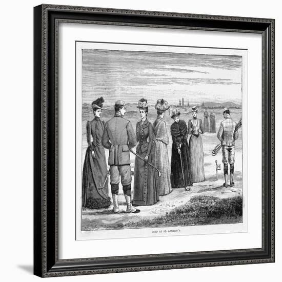 Beautifully Attired Ladies Enjoy a Game at St. Andrews Scotland-null-Framed Photographic Print