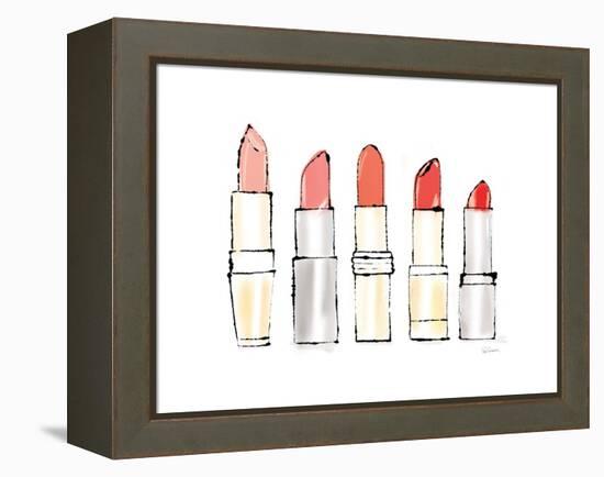Beauty and Sass Red II-Sue Schlabach-Framed Stretched Canvas
