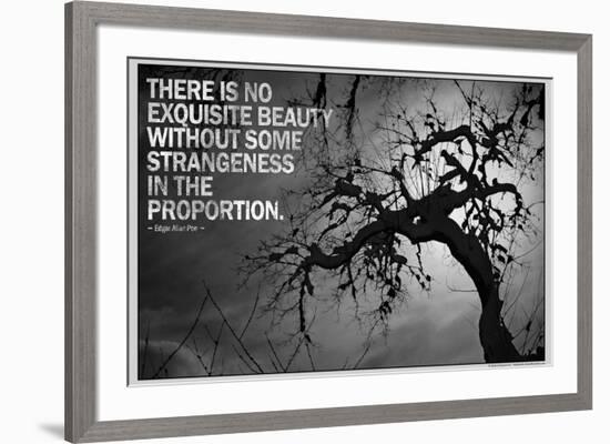 Beauty and Strangeness Edgar Allan Poe Poster-null-Framed Photo